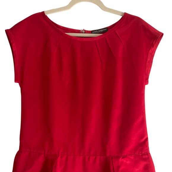 🔥❤️RARE DOLCE & GABBANA RED SILK MINI DRESS❤️🔥 - Picture 5 of 8